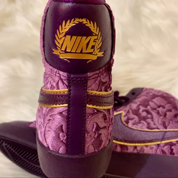 Women’s Nike Blazer Mid Top Sneakers Purple Velvet - Picture 5 of 9